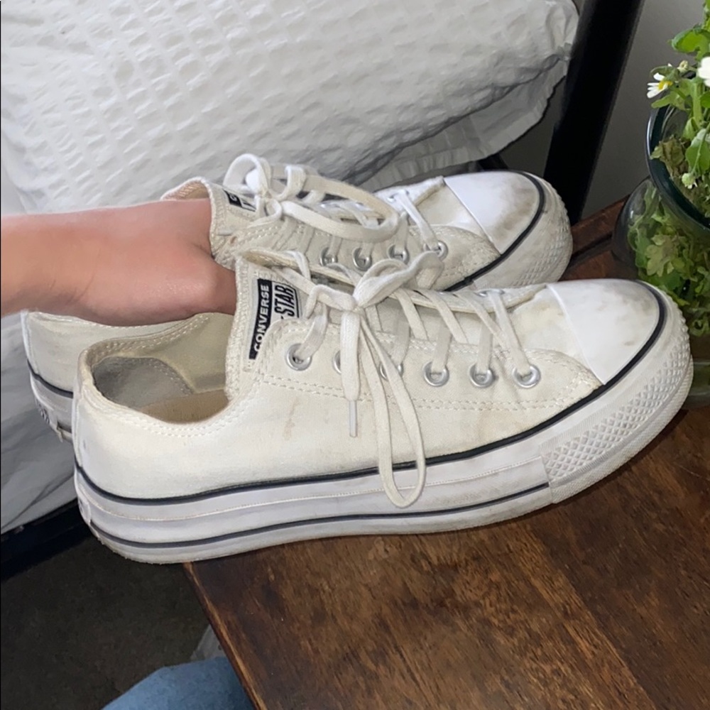 Low Top Platform White Converse